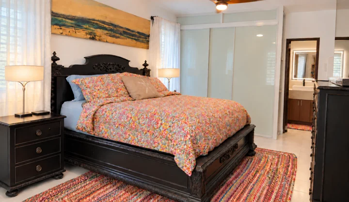 Bedroom — view toward bathroom