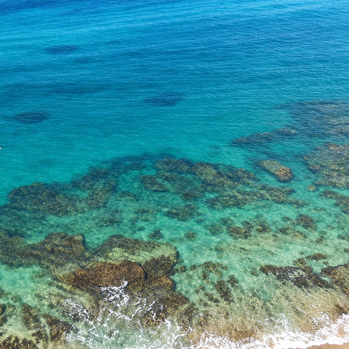 Clear coastal water